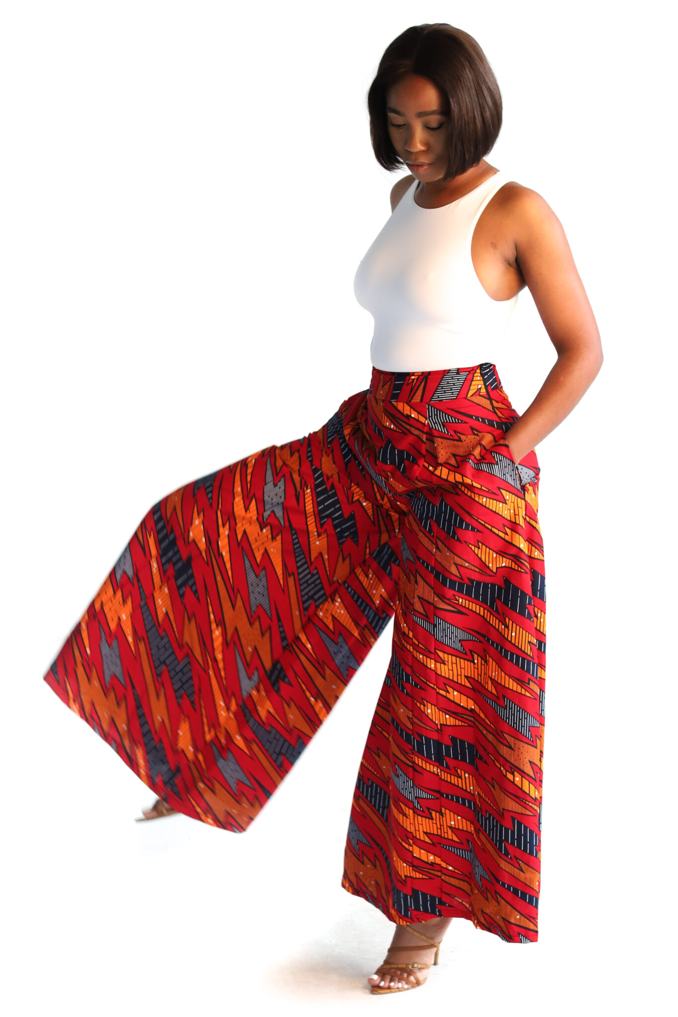 Amalah palazzo pants (Brown prints) main image 0