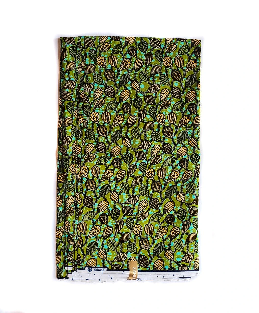 Groen Blaar African Print Fabric