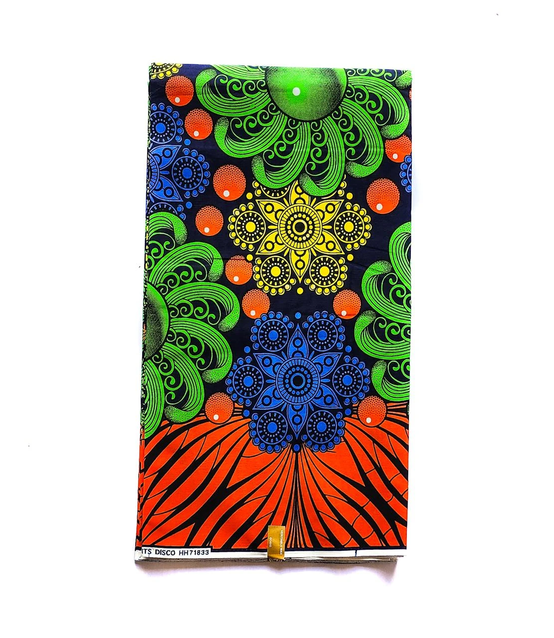 Green flower African Print Fabric