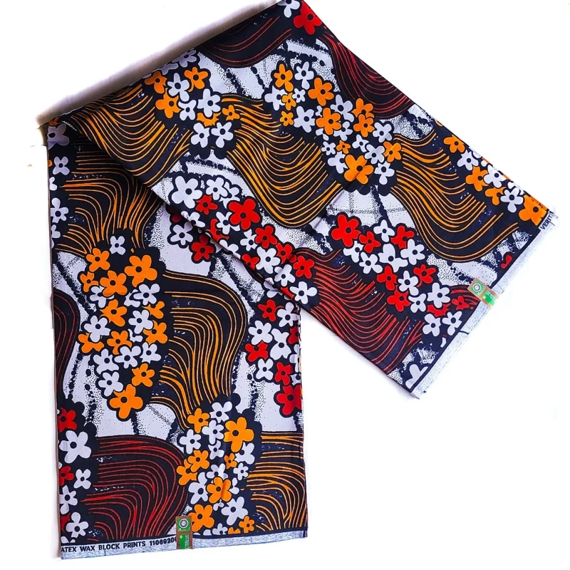 Small flowers African print fabric
