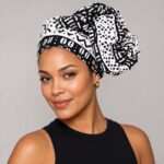 Bogolan African Print Headwrap – headwrap styling view 1