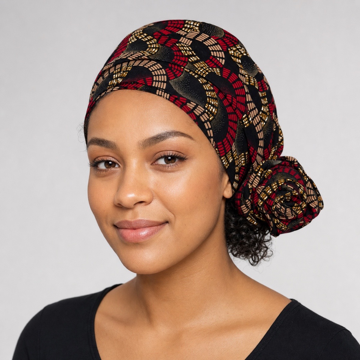 Isigqi African Print Headwrap headwrap styling view 2 Isigqi African Print Headwrap – headwrap styling view 2