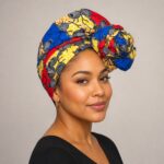 Ubuhlali African Print Headwrap – headwrap styling view 1