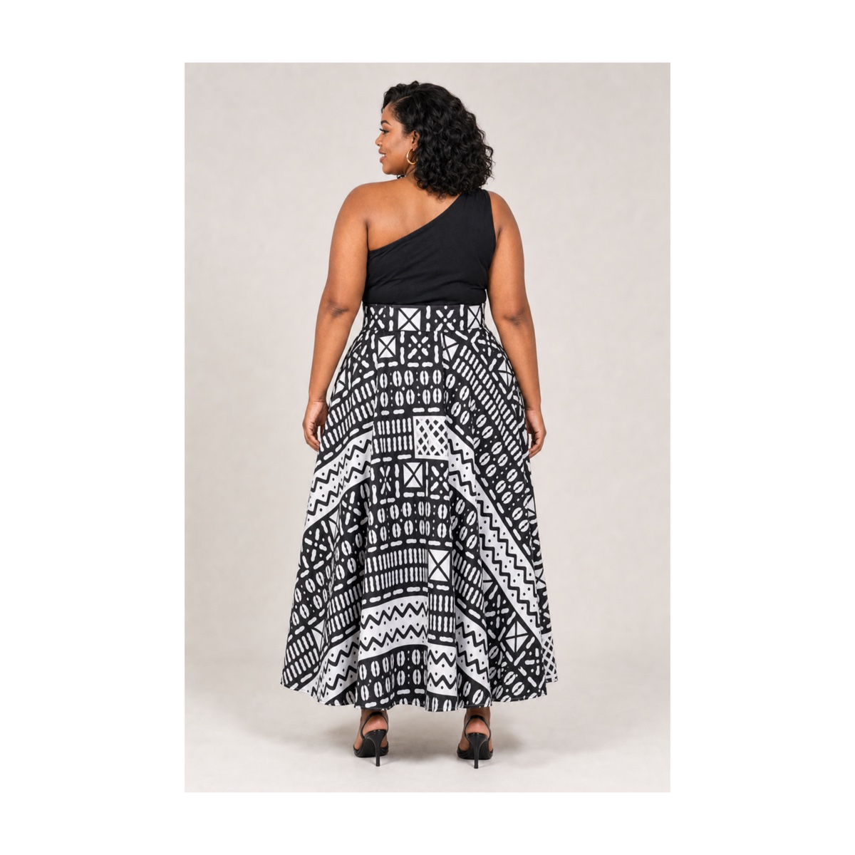 Bogolan Flare Skirt – rear view