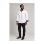 Bogolan Signature Contrast Shirt styled with black tailored trousers