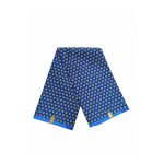 Cobalt Sunburst Shweshwe Poly African Print Fabric - folded fabric view