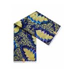Golden Bloom African Print Fabric draped fabric product view
