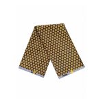 Golden Coin Shweshwe Poly African Print Fabric - folded fabric view