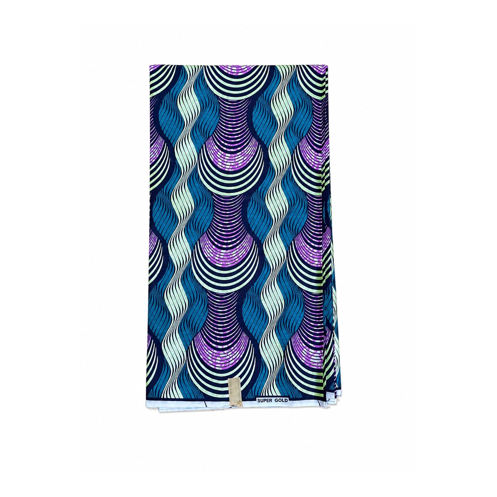 Indigo Ripple African Print Fabric – view 2 Indigo Ripple African Print Fabric draped fabric product view