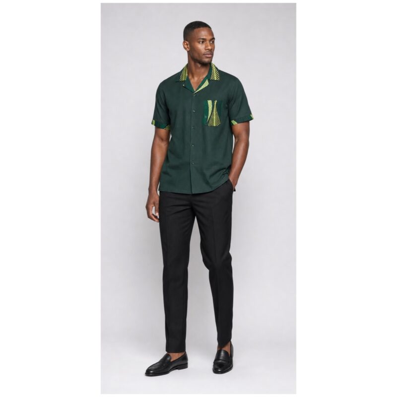 Isitshalo Botanical Resort Shirt styled with black tailored trousers