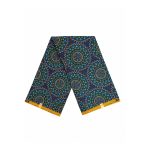 Midnight Mandala Shweshwe Poly African Print Fabric - folded fabric view