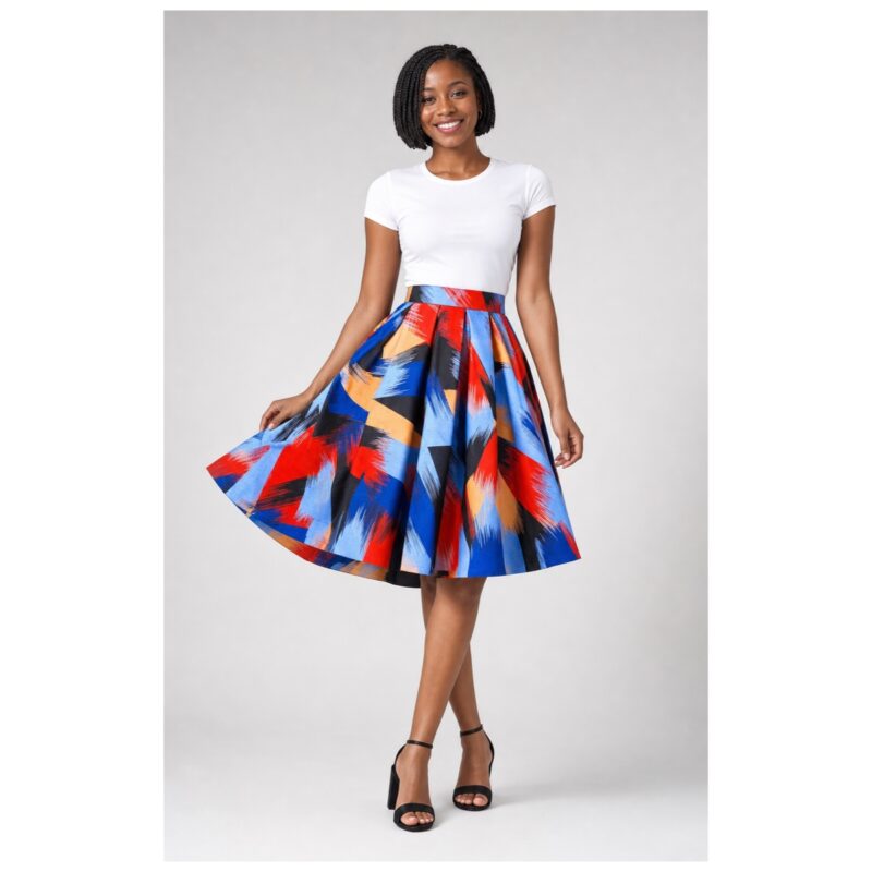 Putswa Plus Flare Skirt on model