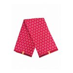 Scarlet Ripple Shweshwe Poly African Print Fabric - folded fabric view