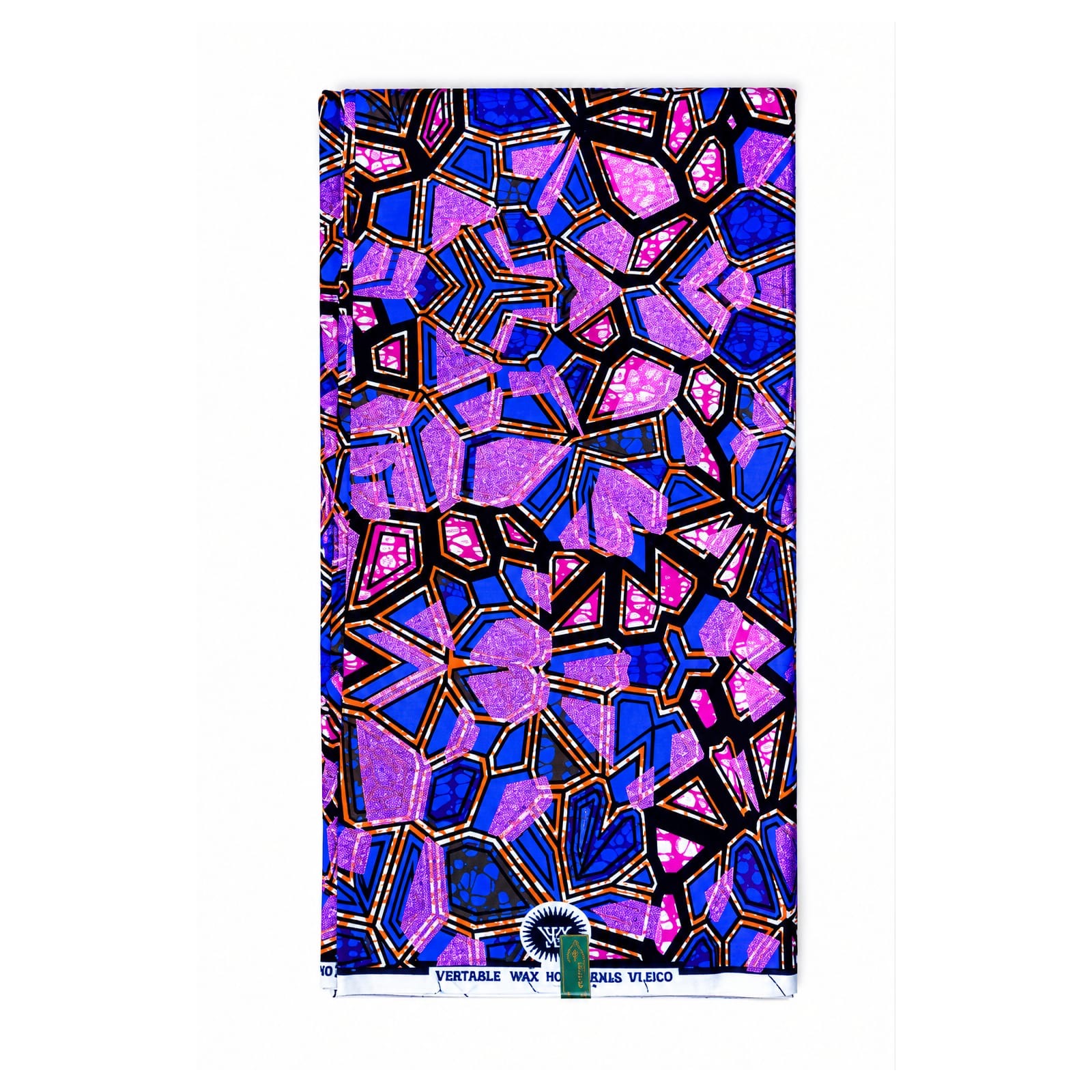 Violet Mosaic African Print Fabric – view 2 Violet Mosaic African Print Fabric draped fabric product view
